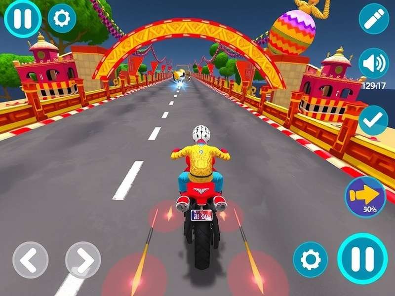 Durga Puja Racing Frenzy Game Screenshot